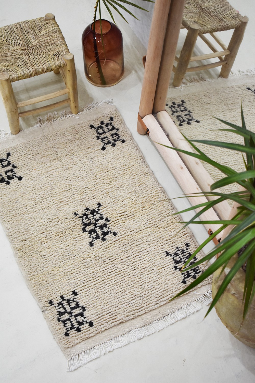  Tapis Beni Ouarain  petit Cinq motifs Tribaliste com